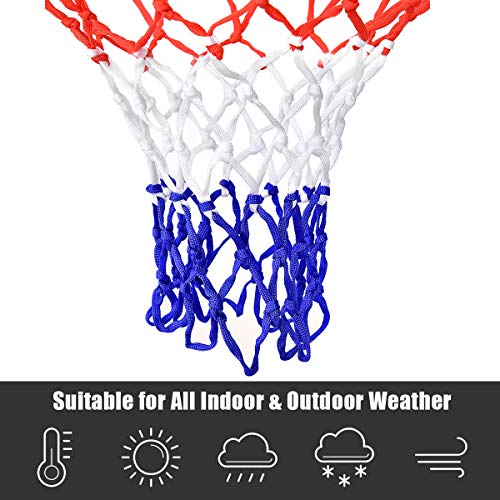Goplus 18’’/15’’ Replacement Basketball Rim, Wall Door Mounted Basketball Hoop with All Weather Net, Indoor Outdoor Hanging Basketball Rim Goal Outside - size: 18", style: Red