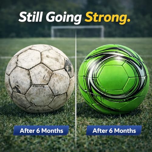Western Star Soccer Ball Helix- Size 3 4 5 - Official Match Grade Soccer Balls - Attractive and Durable Design