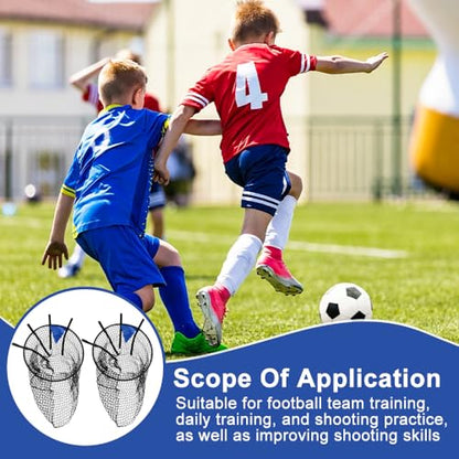6Pcs Soccer Goal Target Net, Top Bins Soccer Goal Net, Corner Soccer Train Goal with Adjustable Straps, for Football Shooting Accuracy Practice Equipment, Easy to Attach/Detach, 28x22 Inches