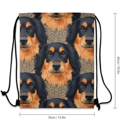 Drawstring Backpack Gym Sackpack Lightweight Waterproof String Bag for Sports Travel Yoga Beach Swimming, Men Women Unisex, Rottweilers Dog Bags - color: Picture (1009)