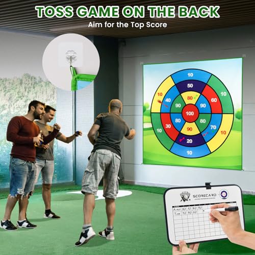 LYDARZ Battle Golf Game Chipping Practice Mat, Perfect for Chipping and Swing Training, Backyard Games Golf Hitting Mat, Ideal for Golf Parties and Fun Activities - size: Target Disk Pattern: 4A