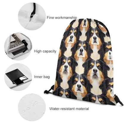 Beam Backpack Drawstring Sack Large Capacity for Soccer Basketball Sports Workout Equipment Travel, Rottweilers And Thistles Bags - color: Picture (1008)