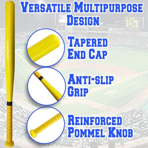 KOTIONOK Aluminum Baseball Bat - 28-30 Inch 35 Oz - Softball, Batting Practice, Pickup Games - Metal Tball Bat - color: Safety Yellow