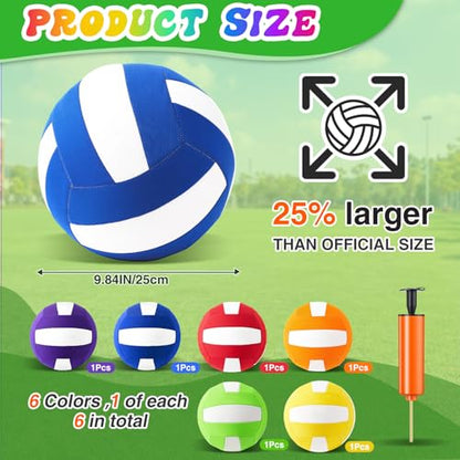 Seenelling Oversized Touch Volleyball, Neoprene Soft, Group Training PE Equipment for Beginners Practice, Outdoor Activities