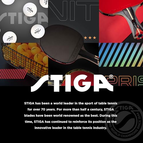 STIGA Performance 2 or 4 Player Table Tennis Set – USATT Approved Rackets and 3-Star Balls – 5-Ply Blade & Flared Handle – Perfect for Skill Development - style: 2 Player Set