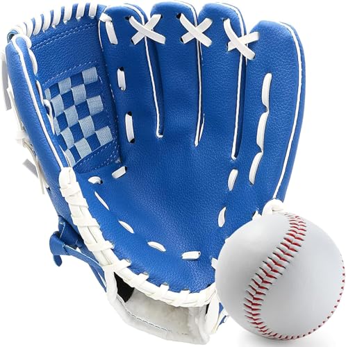 Baseball Glove,Baseball Softball Mitt,Ergonomic Design - Comfortable and Durable Mitt for Kids Youth Adults Training and Beginner