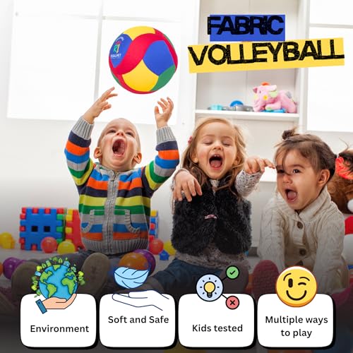 Indoor Volleyball – Super Soft, Pain-Free Play – Kids Indoor Volleyball Ball with Realistic Feel & Bounce – No-Sting Volleyball for Kids Indoor Practice
