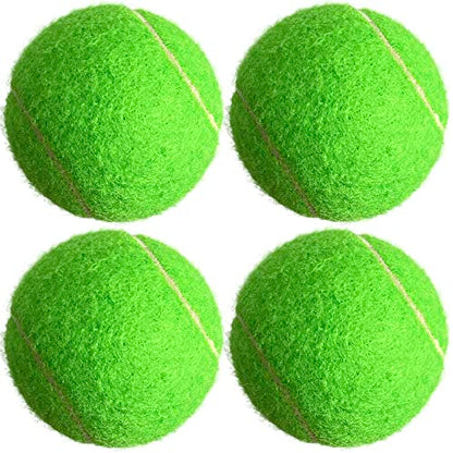 4 Pack Tennis Balls - Long Lasting Practice Balls for Tennis Beginners, Tennis Training Balls, Dog Fetch Toys - color: Green