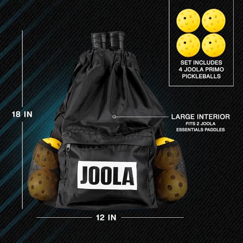 JOOLA Pickleball Paddles & Sets - Includes 2 Rackets, 2–4 Balls, and Storage Carry Bag - USAP Approved - color: Essentials Dash Set