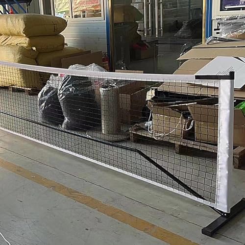Tennis Net, Soccer Barrier, Practice Net, Compact Detachable Mesh, Portable 9.5kg Structure with Carry Bag 22ft Setup for Driveway Training, Family Backyard Indoor Matches - color: White