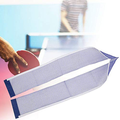 OUKENS Tennis Table Net with Bracket,Portable Simple Polyester Tennis Table Ping Pong Net with Metal Bracket, Sports Replacement Accessories,Easy Setup (Blue)