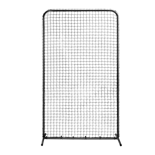 VEVOR Batting Screen - Baseball & Softball Protector with Carry Bag & Ground Stakes, Pitching Net for Pitchers Protection - size: 7*4 ft, style: Heavy I Screen