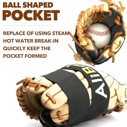 AliBall AliBall Professional Baseball/Softball Glove Break-in Conditioning Kit - 5 Piece Set with Solid Construction Mallet, Universal Fit for Adult & Youth