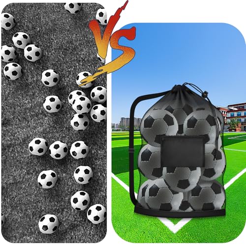 Extra Large Soccer Ball Bag, 40" x 30" Drawstring Mesh Ball Bag with Pocket, Heavy Duty Sport Net Sack for Coaches, Storage Bag for Basketball, Volleyball, Gym Equipment, Swimming Gear
