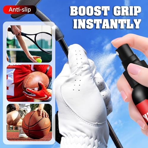 Grip Spray - Basketball Shoes Soles Traction Enhancer, Multipurpose Anti-Slip Spray for Basketball, Football, Baseball, Golf, Various Rackets, Pole Dancing - Stop Sweat, Non-Stick, Boost Control