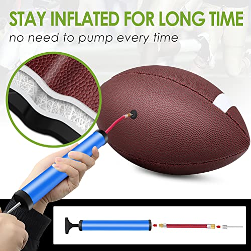 jiaonun Youth Size 6/Official Size 9 Footballs Bulk, Inflatable with Pump for Youth, Junior, Adult, College, High School, Regulation Size Football, American Football, Composite Leather Football - size: size 6, 12pack
