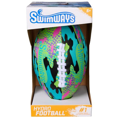 Swimways Hydro Waterproof Football, Outdoor Games for Adults and Kids, Swimming Pool Accessories and Pool Party Games,9.25 Inches, Green - color: Blue (New Version)