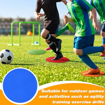 Haull Spot Markers Floor Spots with Bag Non Slip Vinyl Poly Dots for Gym Floor Basketball Football Soccer Sports Speed Agility Training Gym Dance - size: 6 Inch
