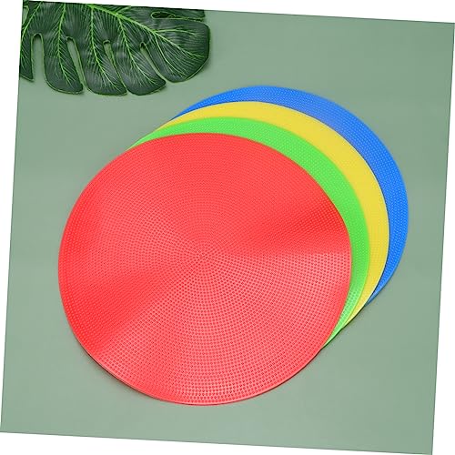 4 Pcs Round Soccer Marker Durable Training Markers for Football Basketball and Agility Drills Bright Colors Yellow Red Blue Use