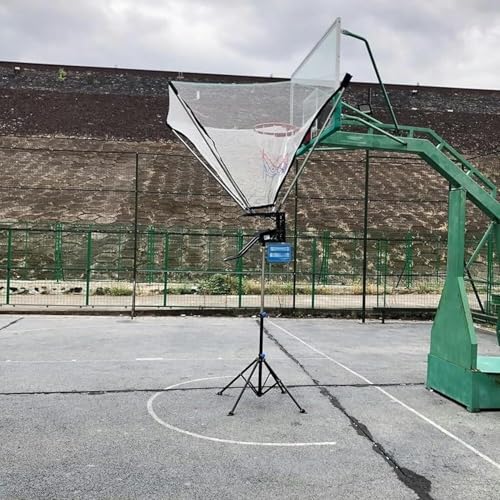 Basketball Practice Network Freestanding Basketball Hoops Metal Ball Return Attachment 180° Rotating Shooting Trainer Youth Adult Gym Home Basketball Basketball Racks