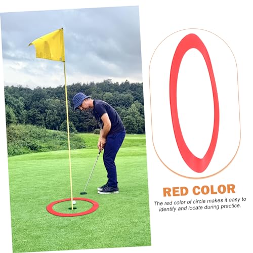 Golf Putting Practice Circle Silicone Aid for Indoor Skill Development Easy to Identify Design for Enhanced Precision