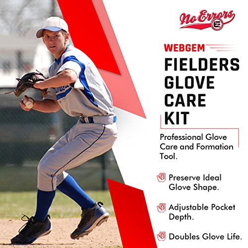 No Errors WebGem Fielder’s Glove Care System – Formation & Break-in Tool for Baseball Mitts, Holds Shape, Essential Gear, Gift for Players - style: Twist