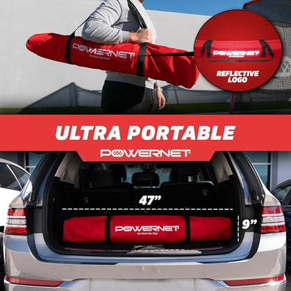PowerNet Fast Pass Rebounder Soccer Trainer, 6 x 4 FT, Dual-Sided Soccer Net Rebounder for Passing & Ball Control, Portable Training Equipment for Solo & Team Drills