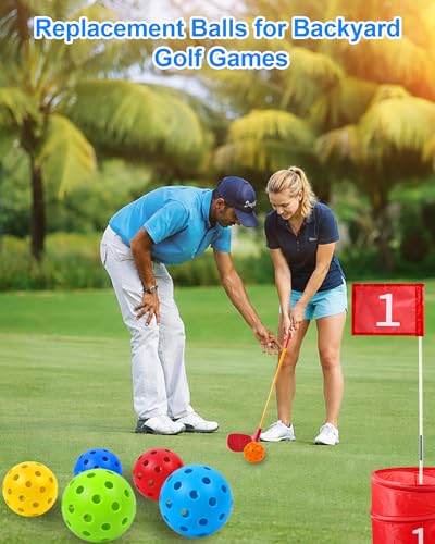HOTWIND 6-Pack Backyard Golf Game Replacement Balls Colorful 3" Practice Golf Balls with Carry Bag Compatible with Yard Games Perfect for Family Outdoor Party Play - style: 6 Golf Balls