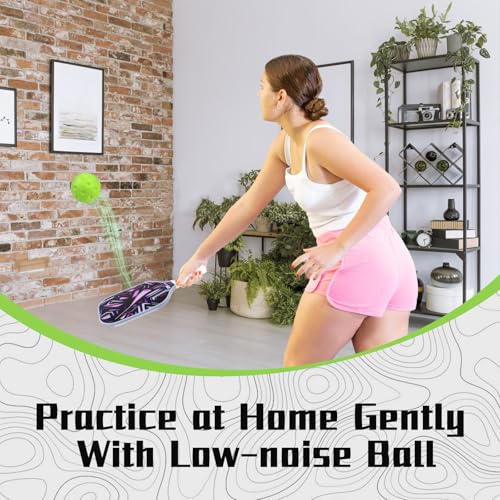 MYKUJA Foam Pickleball Balls, Silent Foam Balls for Tennis and Pickleballs Practice, Indoor Pickleball Ball Outdoor for Noise Reducing, 4 Pack