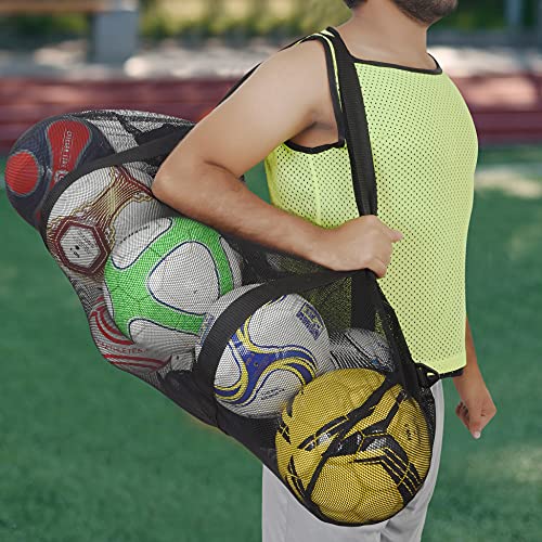 Athllete Extra-Large Heavy-Duty Soccer Ball Bag (34” X 24”) with Shoulder Strap, Basketball Duffel Bag, Mesh Bags with Drawstrings, Heavy Duty Ball Bag, Ball Bags, Dive Bag, Sports Equipment Bag