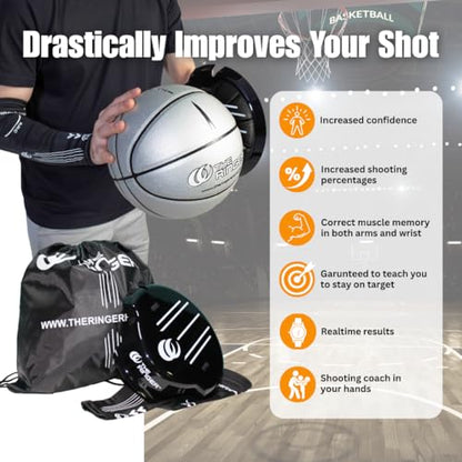 The Ringer Hoops Basketball Training Equipment and Basketball Shooting Aid - Basketball Shot Trainer and Basketball Drills Equipment - Become a Basketball Shooting Machine - size: Youth