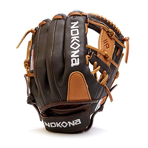 Nokona S-V1 Handcrafted Alpha Baseball and Softball Glove - I-Web for Infield and Outfield Positions, Youth 11.25 Inch Mitt, Made in The USA