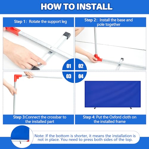 5 Pcs Table Tennis Barrier, 55" x 29.5" Practice Training Baffle with 420D Oxford Cloth, Portable Pickup Surround for Quick Ball Collection, Table Tennis Court Fencing Walls