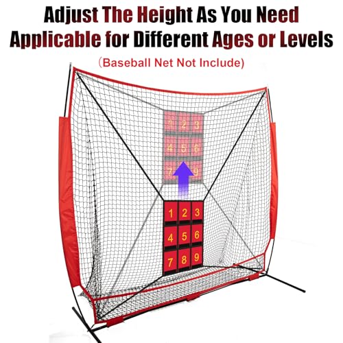 19x27in Clear Numbered Strike Zone,Waterproof Strike Zone Target Net Adjustable and Durable Pitching Net with Strike Zone for Baseball&Softball Net, Applicable for Various Sport Nets