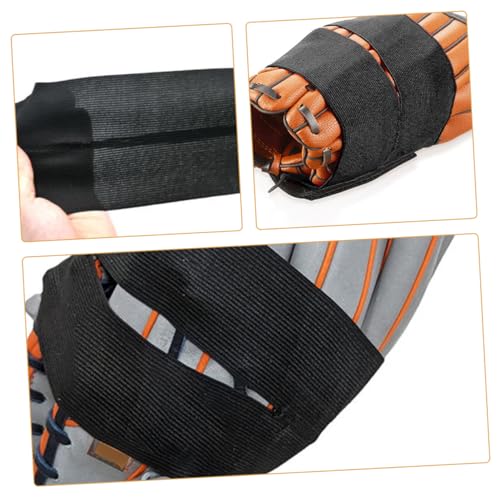 4pcs Baseball Glove Lacing Kit Glove Wrap for Baseball Softball Elastic and Reusable Polyester Sticky Closure