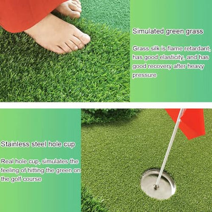 Golf Putting Green Mat, Golf Training Professional Training Aid, Large Artificial Grass Turf Green with Putter for Indoor Outdoor(1.5x3.5m) - size: 1.5x3.5m