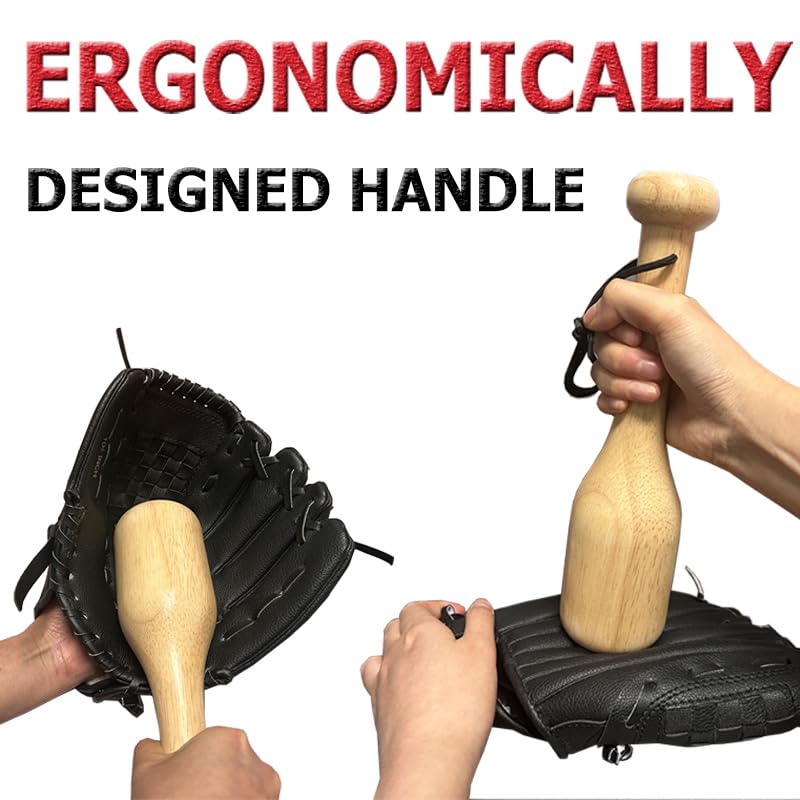 Baseball Glove Mallet,One Piece Solid Construction Softball Hammer for Glove Break-in and Shaping