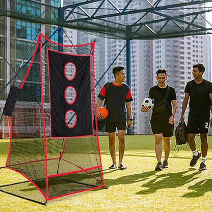 Football Kicking Cage & Practice Net - Portable Target System for Quarterback Passing Drills, Backyard Training Aid with Carry Bag - size: 3X6FT