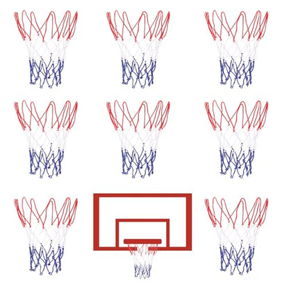 8 Pcs Mini Basketball Nets Replacement for 8"-10.25" Basketball Rims with 10 Loops, Nylon Small Basketball Hoop Net Outdoor Indoor Basketball Net for Kids
