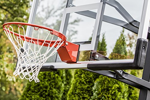 Silverback Height Adjustable In-Ground Basketball Hoop with Tempered Glass Backboard, Pro-Style Breakaway Rim & Backboard Pad