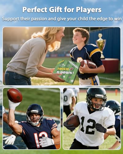 RIGWARL Football Gloves Adult Men, Youth Kids Football Gloves with Super Sticky Grip, Receiver Glove Best Gift for Adult Youth Kids Boys 8-12