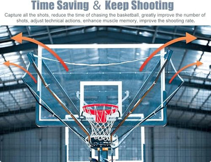 Basketball Hoop Returner Return Attachment Shooting Machine Metal Rebounder Sport for ＆ Rim