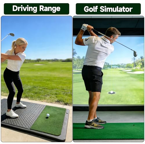 VIVIDLY Rubber Golf tees for mats - Available in 6 Different Sizes with 8 Premium Black and White Circular pegs, Suitable for Driving ranges and Indoor Practice.