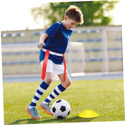 Mikinona 16Pcs Flag Football Set with Adjustable Belts and Agility Cones Accessories for Youth Football Players Durable and Easy to Use