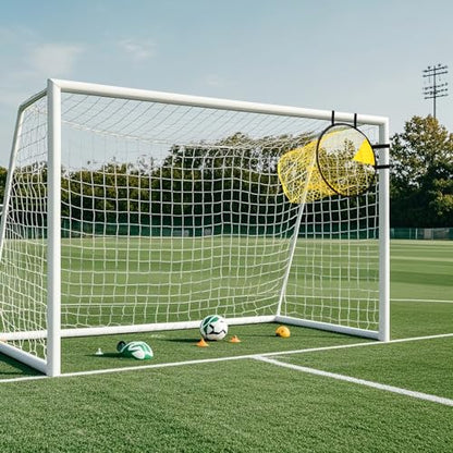 Soccer Goald Shooting Target Net: Top Bins Soccer Target Net for Goals Training Practice Equipment Easy to Attach and Detach