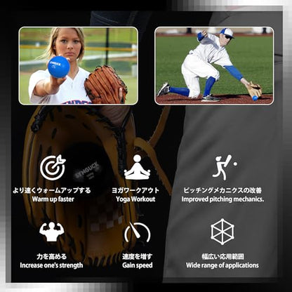 SYNGUCK 4/6 Pack Weighted Plyo Balls Set for Baseball & Softball Training - Improve Power, Pitching, Hitting - Perfect for Yoga, Fitness, Plyometrics - All Skill Levels - style: Light Blue(14oz)