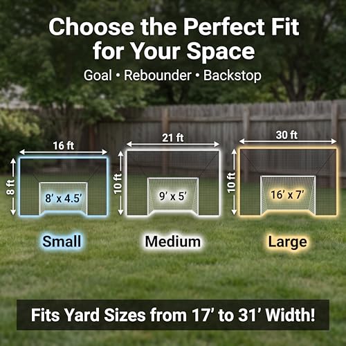 3-in-1 Soccer Goal with Rebounder & Backstop Net, Soccer Training Equipment for Backyard, Soccer Rebounder for Shooting, Passing & Ball Control, Kids & Youth - style: Standard Accessories