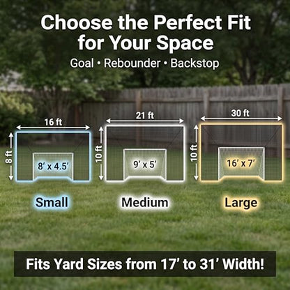 3-in-1 Soccer Goal with Rebounder & Backstop Net, Soccer Training Equipment for Backyard, Soccer Rebounder for Shooting, Passing & Ball Control, Kids & Youth - style: Standard Accessories