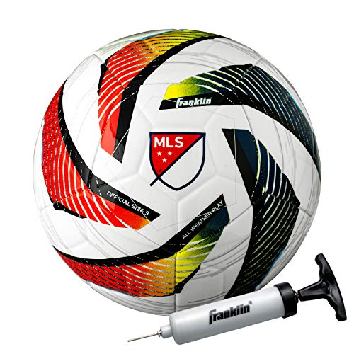 Franklin Sports MLS Tornado Soccer Ball - Soft Cover - Official Size and Weight Soccer Ball - Air Pump Included - size: Size 4 - Ages 8-12