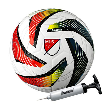 Franklin Sports MLS Tornado Soccer Ball - Soft Cover - Official Size and Weight Soccer Ball - Air Pump Included - size: Size 4 - Ages 8-12